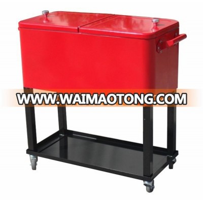 73L rolling cooler beverage cart